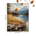 thumbnail image 3 of Serene Lake Rowboat Daisy Canvas Art Print， Perfect for Living Room， Bathroom， and Hallway Decoration., 3 of 8