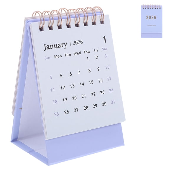 OULII Sky Blue Multi Functional Calendar with Ink Resistant Paper for Home Desk Use
