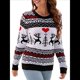 thumbnail image 3 of Suéter de Punto de Larga con Cuello Redondo para Mujer, Suéter Informal Grueso para Otoño e Invierno XL, 3 of 8