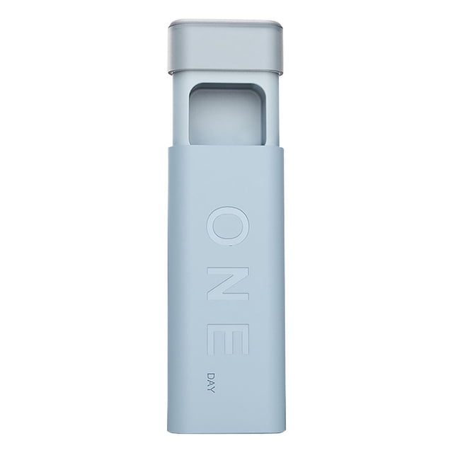 Naiovety Organizador de pastillas diario portátil de 18mL, Mini caja de almacenamiento de un día, contenedor de vitaminas, dispensador Cielo azul