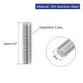 thumbnail image 2 of Uxcell 8 Pack M10 x 1.57 inch 0.06 inch Pitch 304 Stainless Steel Fully Threaded Rod Bar Studs, 2 of 6