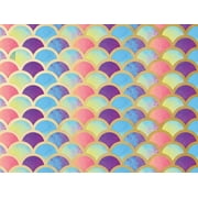 Pack of 1, Metallic Mermaid Dreams 30" x 150' Gift Wrap Roll For Holiday Or Celebration, Made In USA