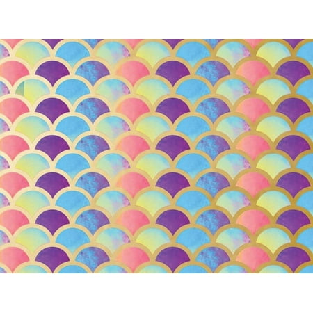 Pack of 1, Metallic Mermaid Dreams 30" x 150' Gift Wrap Roll For Holiday Or Celebration, Made In USA
