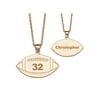 Personalized 14kt Gold-Plated Football Necklace