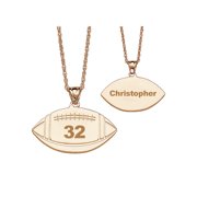 Personalized 14kt Gold-Plated Football Necklace