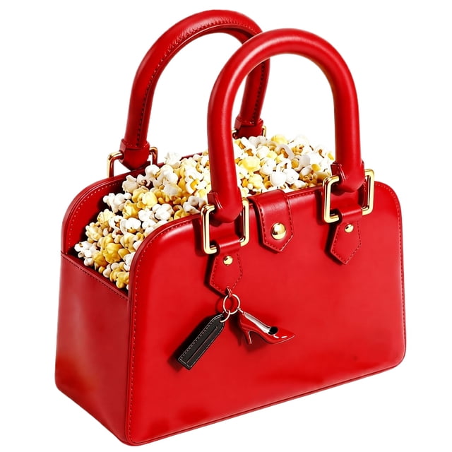 Porte-maïs Soufflé en Forme de Sac à Main, Déco de Cinéma Maison, Cadeaux de Fête, Seau à Maïs Soufflé pour Sac à Main, Contenant à Collation Réutilisable, Seau à Maïs Soufflé en Forme de Sac à Main Rouge, Contenant à Collation Réutilisable Mode pour Soirée Cinéma, B