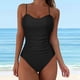 thumbnail image 5 of Gibobby Trajes de Baño Mujer Completo Nuevo traje de baño sin tirantes con tirantes y espalda descubierta, Bikini Sexy europeo y americano, traje de baño(Negro,XL), 5 of 5