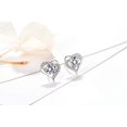 thumbnail image 2 of Pendientes de Plata de Ley 925 YONGSHENG para Mujer Forma de Corazón Caja de Regalo, 2 of 5