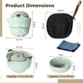 thumbnail image 4 of Travel Ceramic Tea Pot Set, 1 Pot 2 Cup Portable Chinese Kung Fu Teapot Set, Gongfu Porcelain Teacups with Carrying Case, for Outdoor Camping, Office, Picnic, Hotel Use, 4 of 5