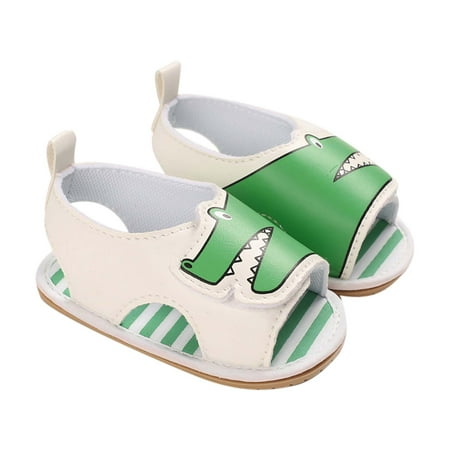 

AnuirheiH Newborn Baby Summer Sandals Crocod Soft Sole Crib Shoes Kids Anti-slip Prewalker Clearance Under $10