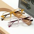 thumbnail image 6 of 4 Pairs of Womens Candy Color Square Personalized Reading Glasses Men Fashion Spring Hinge Readers Plastic Presbyopia Glasses +3.00, 6 of 6
