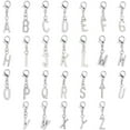 thumbnail image 1 of Dijes de letras del alfabeto de la A a la Z, colgantes de aleación de esmalte con iniciales, dijes de clip con letras, colgantes de letras mayúsculas con cierres de pinza de langosta, 1 of 9