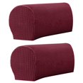 thumbnail image 4 of Cushion 2Pcs Sofa Arm Protector Anti-Slip High Elastic Polyester Simple to Install Armrest Covers Household Supplies Black, 4 of 5