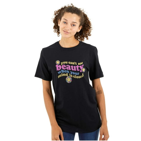Inspirational Beauty Flowers Saying Women's Graphic T Shirt Tees Brisco Brands S