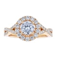 thumbnail image 3 of 14K Yellow Gold 1-1/3 cttw. Certified Diamonds Round-cut Halo Engagement Ring by Hollywood Hills Jewelers, 3 of 6