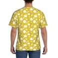 thumbnail image 3 of Bixox Men's Tulips Flowers Printed Short Sleeve Skinny Athletic T-Shirt, 3 of 6