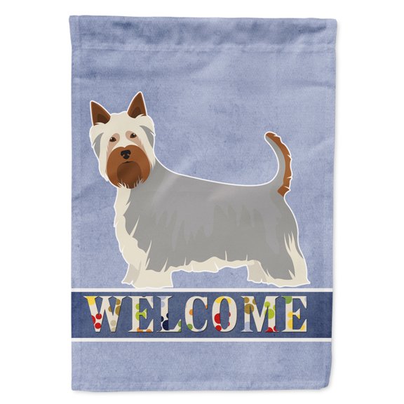 Australian Silky Terrier Welcome Flag Canvas House Size
