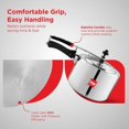 thumbnail image 4 of Kitchenmate Eco Aluminium Pressure Cooker With Inner Lid - 1.5 Liters, Silver, 3.25mm Thickness | Heavy Gauge Induction Base Cooker With Glossy Finish - Durable, Heat Resistant, 4 of 5