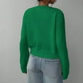 thumbnail image 5 of Women's Cardigan Sweaters Lightweight Round Neck Long Sleeve Outfits for Fall Fashion 2025, Short Top for Casual Wear,Green,L, 5 of 6