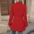 thumbnail image 6 of WIZUTIZ Women's Slim Fit Cardigan Jacket Solid Color Long Sleeve Thick Wool Blend Hoodless, 6 of 9
