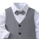 thumbnail image 3 of Conjunto de camisa de manga larga con cuello vuelto para niños, color liso, para banquetes y fiestas, con cuello vuelto y pantalones de traje, conjunto de tres piezas para niños, poliéster., 3 of 8