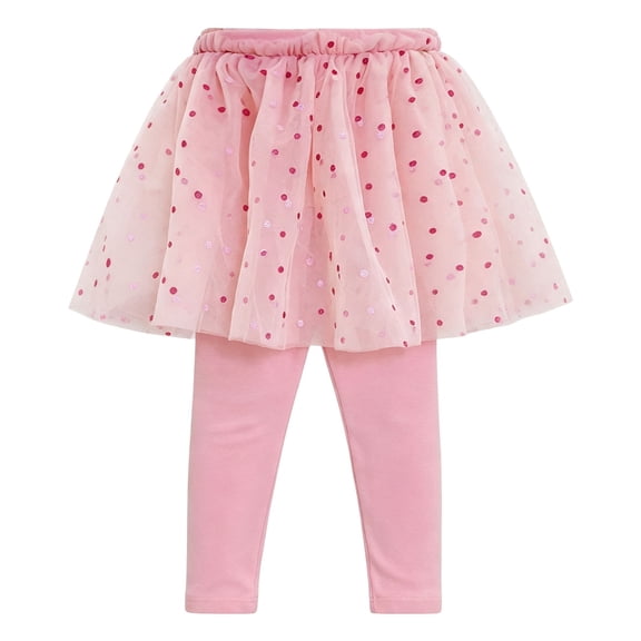 Generic Girls Leggings with Skirt Toddler Sparkly Tulle Tutu Skirt Footless Tights