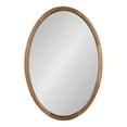 thumbnail image 3 of Kate and Laurel Hogan Farmhouse Oval Framed Wall Mirror, 24 x 36, Rustic Brown, Decorative Bulletin Board for Wall, 3 of 8