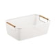 thumbnail image 5 of Cesta de almacenamiento, cesta de ropa decorativa, soporte para juguetes, organizador de escritorio multiusos Blanco, 5 of 9