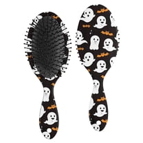 Halloween Ghost Bat Pattern Hair Brush,Girls Detangling Hair Brush,Glide Through Tangles with Ease for Wet & Dry Hair,8.8"X2.8"