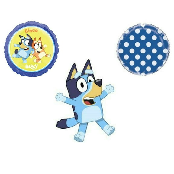 Bluey 3 Piece Happy Birthday Party Balloons Decorations Supplies Puppy Dog Heeler