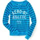 thumbnail image 1 of Aeropostale - Camiseta gráfica de punto para mujer, rayas, azul, pequeña Aeropostale  Camiseta gráfica, 1 of 1