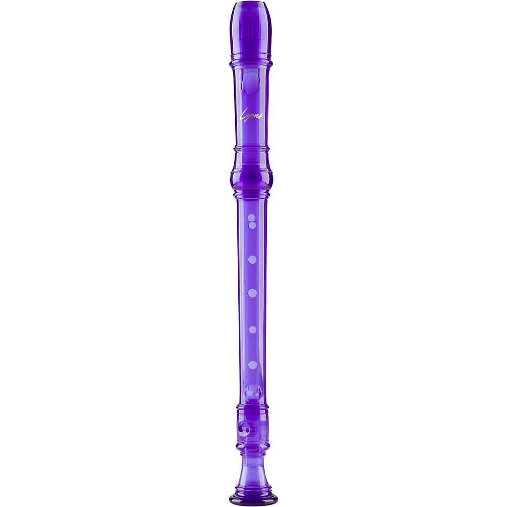 Lyons Premium 3Piece Translucent Soprano Recorder Transparent Purple