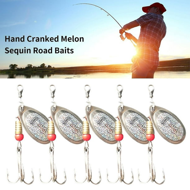 10pcs 5.5cm 2.8g Professional Spinning Sequins Wear-resistant Far Throwing  Distance Lightweight Fishing Spoon Lures Fishing Supplies