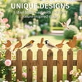 thumbnail image 4 of Rusty Birds Decoration Outdoor Bird Wall Decor Yard Decor Metal Birds Craft Statue Ornaments Garden Sculptures and Yard Art Rustic Garden Decor 5 Pcs, 4 of 7