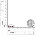 thumbnail image 3 of Gem Stone King 925 Sterling Silver Round Created Ruby and Moissanite Anniversary Ring for Women (1.48 Cttw, Gemstone Birthstone, Available in Size 5, 6, 7, 8, 9), 3 of 4
