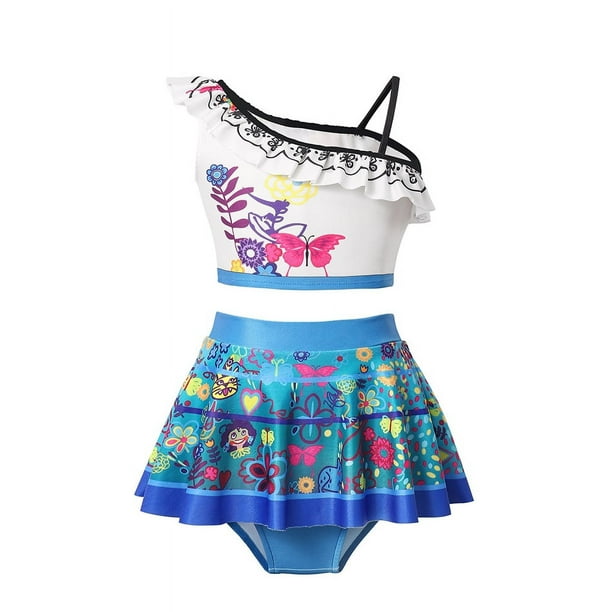 Disney bañador con tirantes para bebé, ropa de playa para vacaciones, Cosplay, Encanto, Isabela, Mirabel, sirena, Ariel
