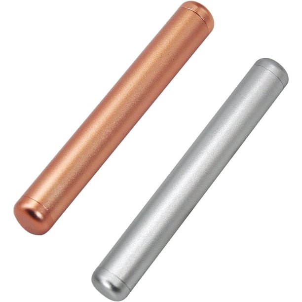 Tubo enfriador Bodice, enfriador Bodice, frasco enfriador Bodice, enfriador portátil de metal Bodice con tapa, contenedor de tubo de metal hermético (oro + plata)