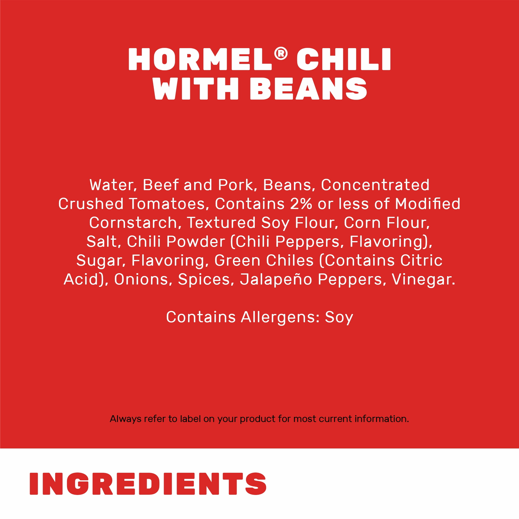 Hormel Chili with Beans, 19 oz