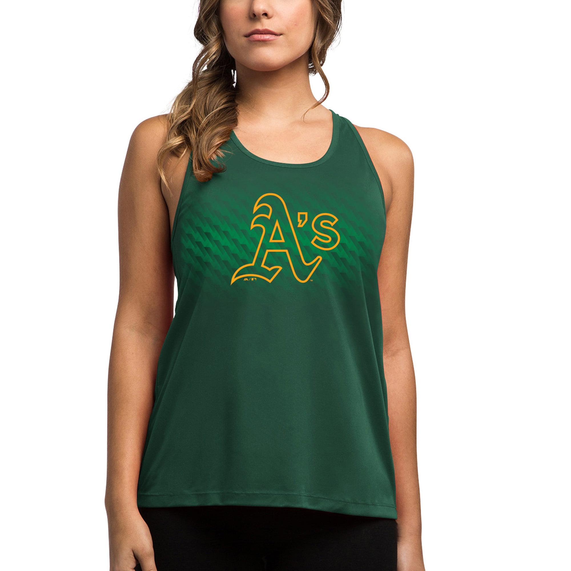 Oakland Athletics Majestic Women's Respect the Training Tank Top Green by MAJESTIC LSG