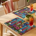 thumbnail image 4 of Cardinal Bird Poppy Placemats Set of 6, 4th of July Non-Slip Place Mats Washable Table Mats for Kitchen Dining Table Decorations Indoor/Outdoor, 4 of 9
