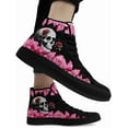 thumbnail image 6 of Skull High Tops Canvas Shoes for Men Women Classic Lace Up Gothic Fashion Sneaker Street Casual Canvas Sneakers, 6 of 7