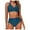 Dark Blue, variant on Women'S Tankini Swimsuits High Waist Bikini Front Swimsuit With Ruched Bandeau Top And Gathered Bottoms Flattering Bikini Set Navy Womens Swimsuits
