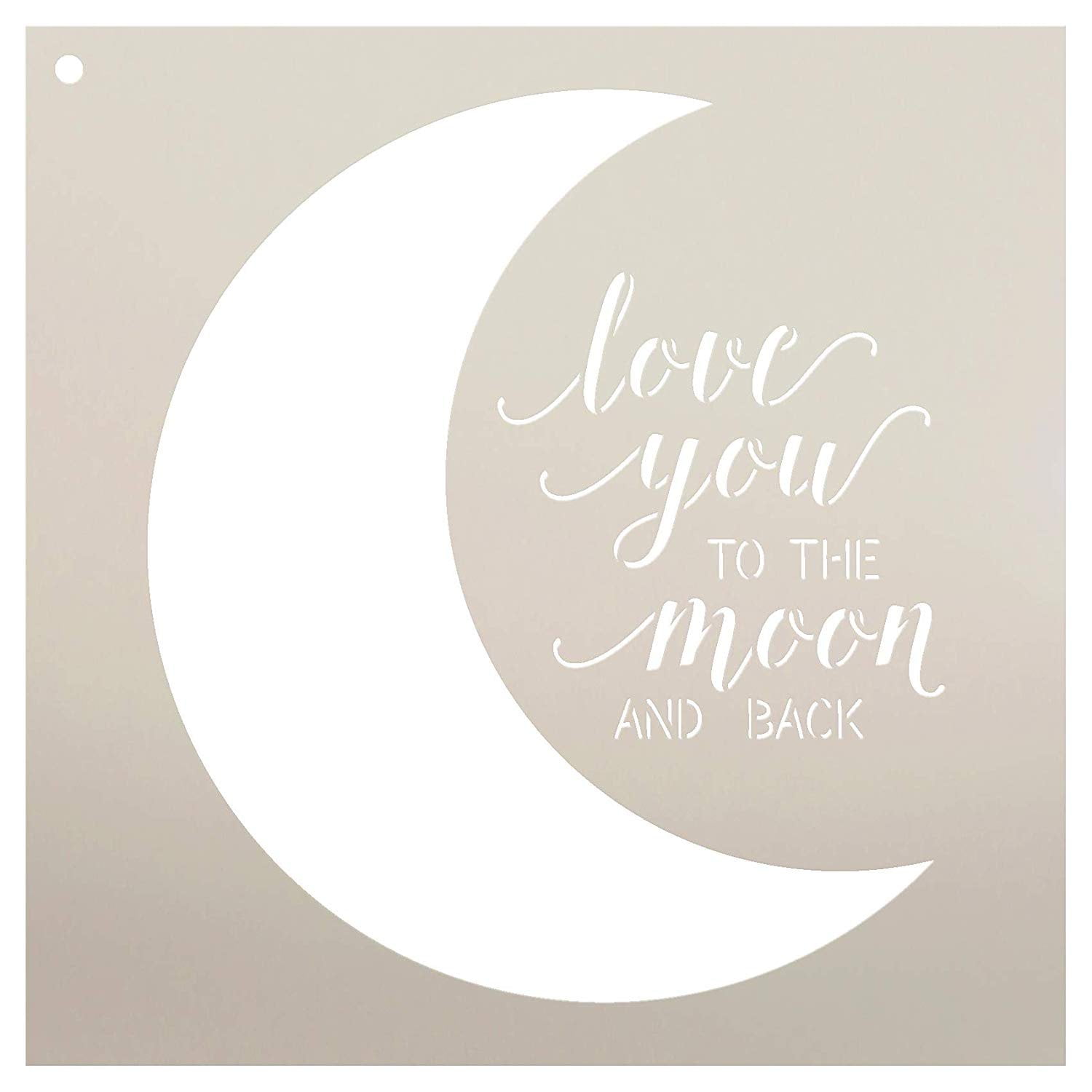 StudioR12 Love You to Moon and Back Stencil for Family Decor, STCL2312, 18"  x 18" - Walmart.com