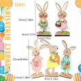 thumbnail image 3 of Qixi Desk Trinkets Easter Wooden Bunny Standing Tabletop Ornament Sign Tabletop Ornament Ornament Bunny Spring Decor Easter Wood Tabletop Ornament Off Promotions!, 3 of 9