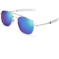 thumbnail image 1 of FEISEDY Mens Aviator Sunglasses Polarized Military Pilot Frame with Bayonet Temples B2623, 1 of 6