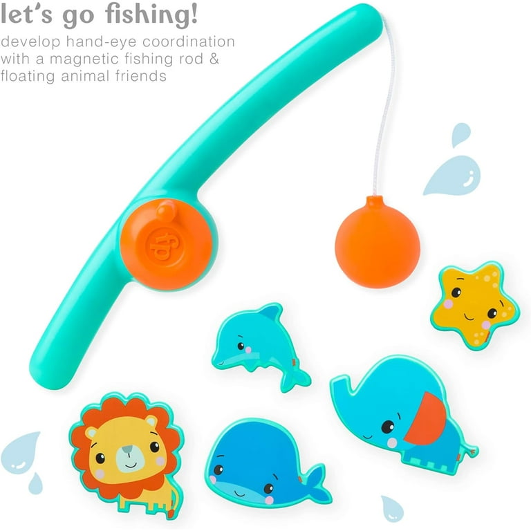 Fisher-Price Fishing Pole Baby Bath Toy, Fishing Game for Babies