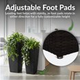 thumbnail image 4 of Sunnydaze Modern Decorative Standing Square Polyrattan Planter Containers - 20" Tall - Black - 2-Pack, 4 of 9