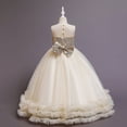 thumbnail image 4 of WOLLEDR Kids Baby Girls Lace Princess Dresses Toddler Solid Color Sleeveless Tutu Dress Girls Wedding Party Gown for 4-12 Years, 4 of 9