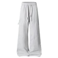 thumbnail image 4 of Kctiaxy Cargo Sweatpants for Men Solid Casual Baggy Pants Elastic Waist Drawstring Lounge Pants, 4 of 9