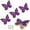 Purple, variant on XIMEI 6-Pack Butterfly Shape Knobs Handle, Gold Cabinet Knobs Decoration Door Handle, Single Hole Pulls for Cabinet/Drawer/Dresser/Kitchen/Wardrobe, Purple